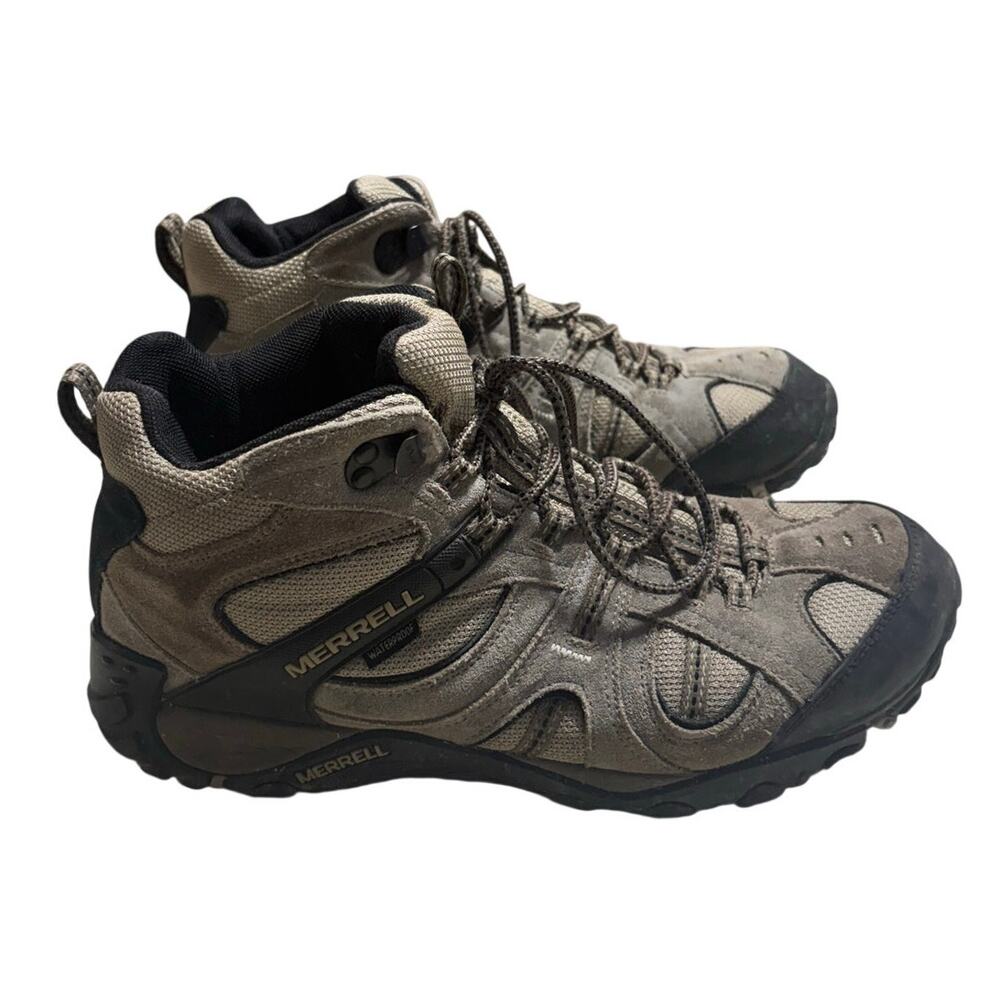Merrell Yokota Mid Hiking Boots Men's Size 10.5 Mesh Panel Lace Up Waterproof